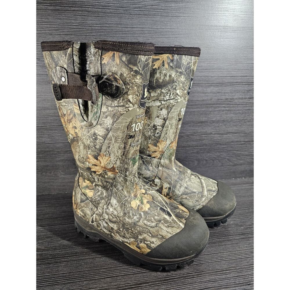 FIELD & STREAM 1000g Thinsulate Mens Sz 7 Waterproof Swamp Rubber Boots Realtree